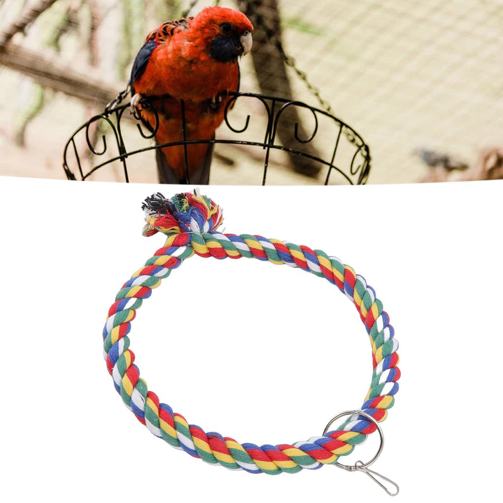 Bird Cotton Rope   Toy Colorful   Swing Toys for Parakeets Cockatiels Conure Lovebirds Finches Macaw