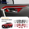 Real Soft Carbon Fiber For Toyota RAV4 XA50      2024 2025 LHD RHD Car Inner Door Handle Trim Panel Sticker