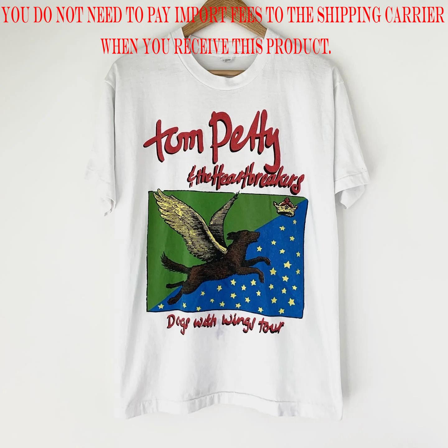 1995 Tom Petty Dogs With Wings Vintage Tour Tee Shirt NI082 FREE SHIPPING Unisex T-Shirt S