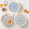 Coaster, Nordic fabric, tassel insulation mat, heat-resistant home pot mat, dining mat, Bohemian decorative mat