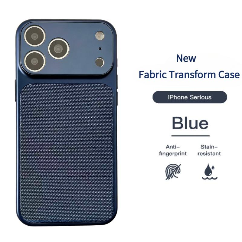 

Business Technological Fabric Case for IPhone 16 15 14 13 12 11 Instant Upgrade 17 Pro Max Large Lens Window Magnetic Back Cover iPhone17 Pro