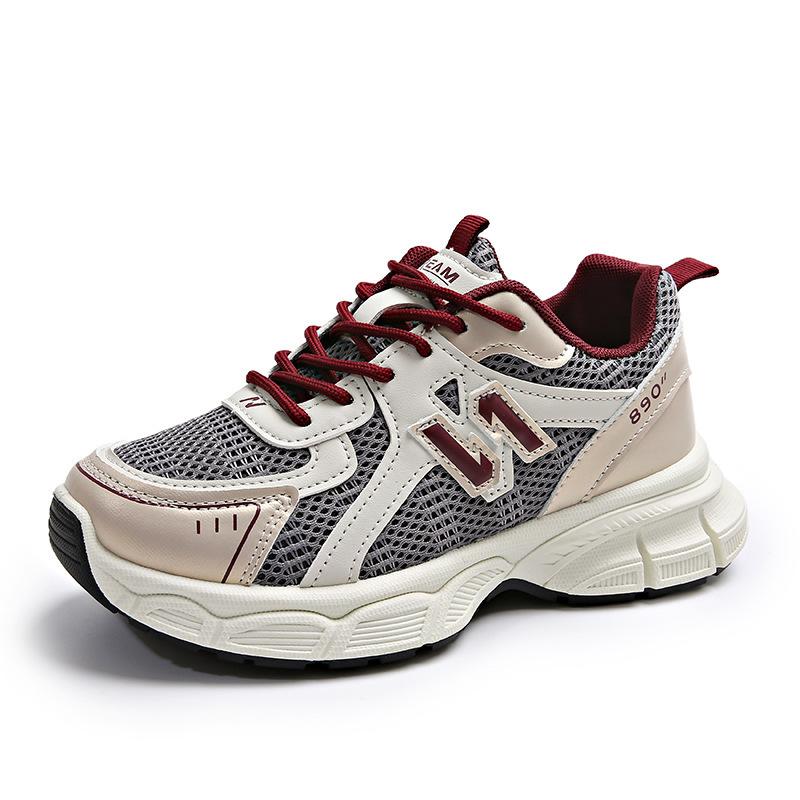 Muffin-Mesh-Plateau-Sneaker Damen 2025 Frühling und Herbst neue Retro Leichte Casual Sportschuhe