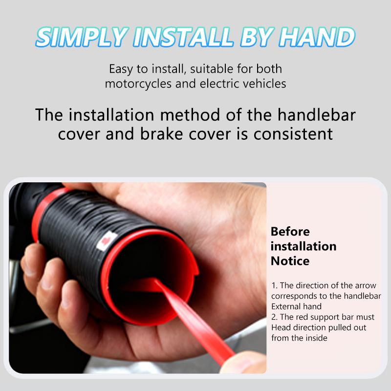 SEAMETAL Motorrad Silikon Lenkerabdeckung Universal Selbstschrumpfend Rutschfest Antivibration Motorrad Griffabdeckungen Hülle Schutz