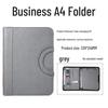 Multifunctional A4 Leather Zippered Business Folder