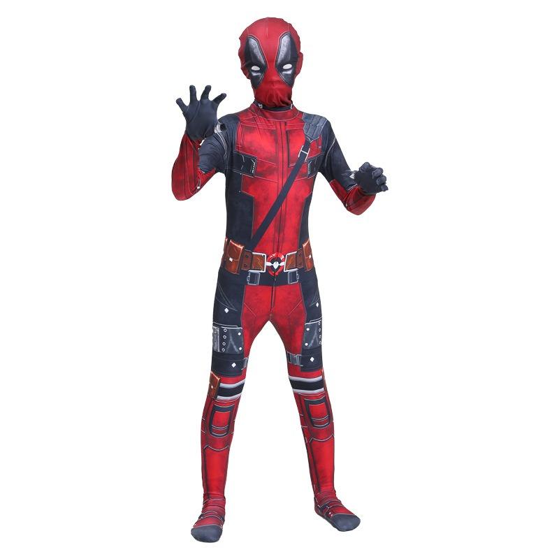 Spider Hero Cosplay Costume, Kids Deadpool Bodysuit Cosplay Halloween Costume Kids Adult