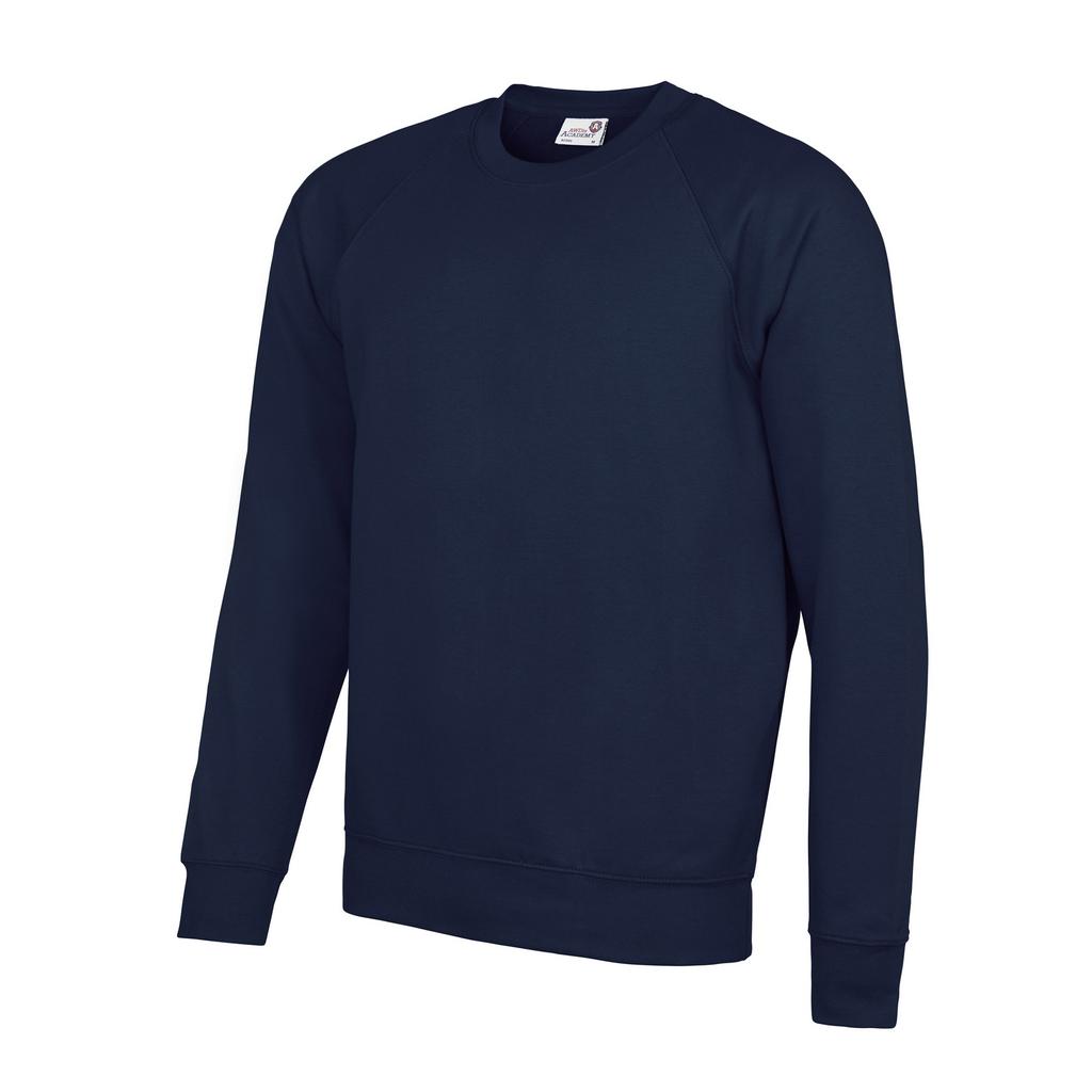 Awdis Academy Herren-Raglan-Sweatshirt mit Rundhalsausschnitt