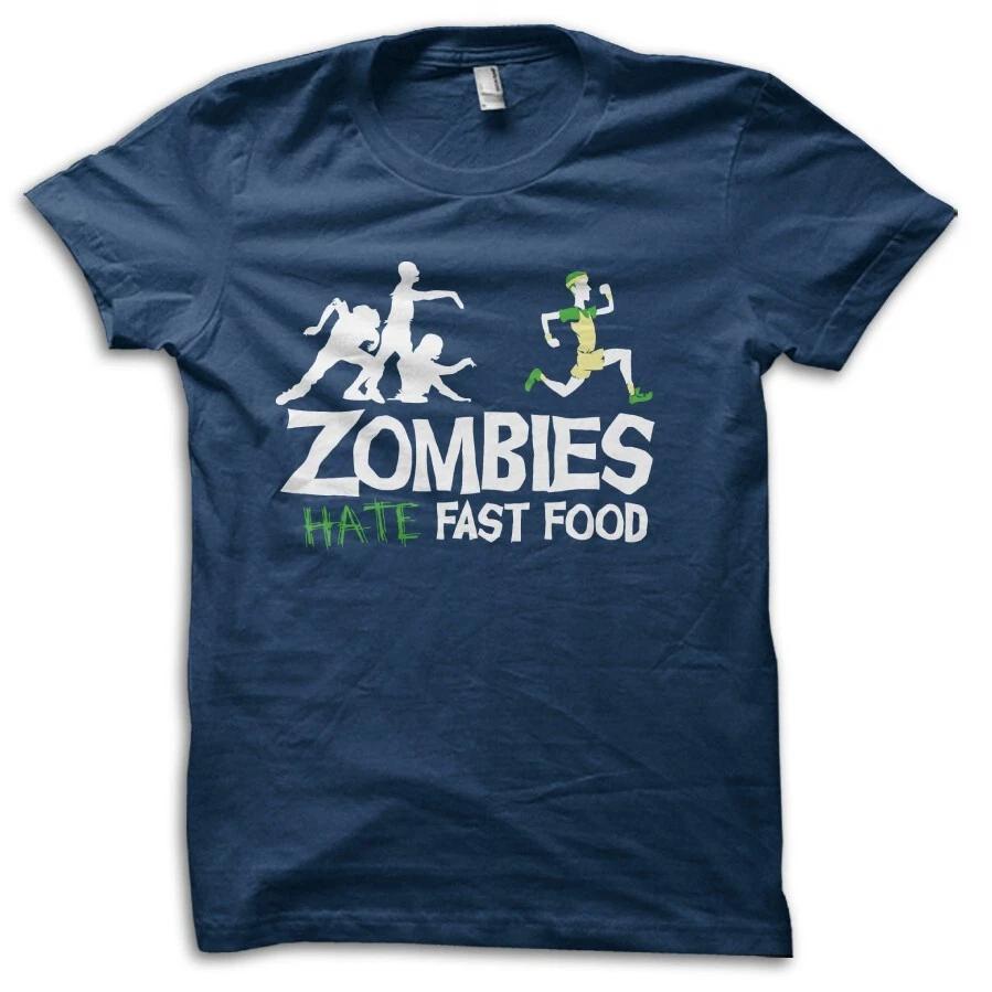Funny Zombies Hate Fast Food Zombie Joke T-Shirt M5698 XXXXL