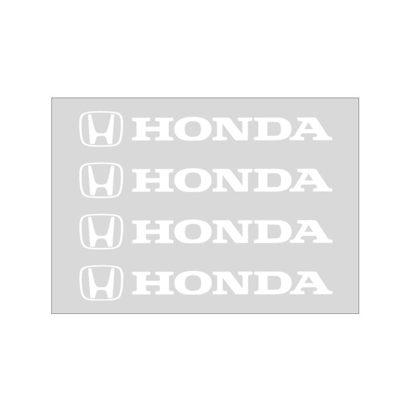 4Pcs Car Door Handle Stickers Tire Rear View Mirror Decals For Honda Fit Mugen Insight Type S R VTEC DOHC Modulo Vezel Legend