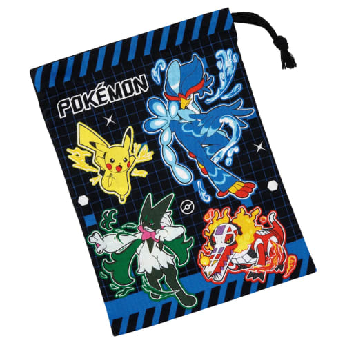 Skater Kids' Lunch Box and Cup Bag, Made in Japan, Pokemon Design, Size 25, Boys, KB63