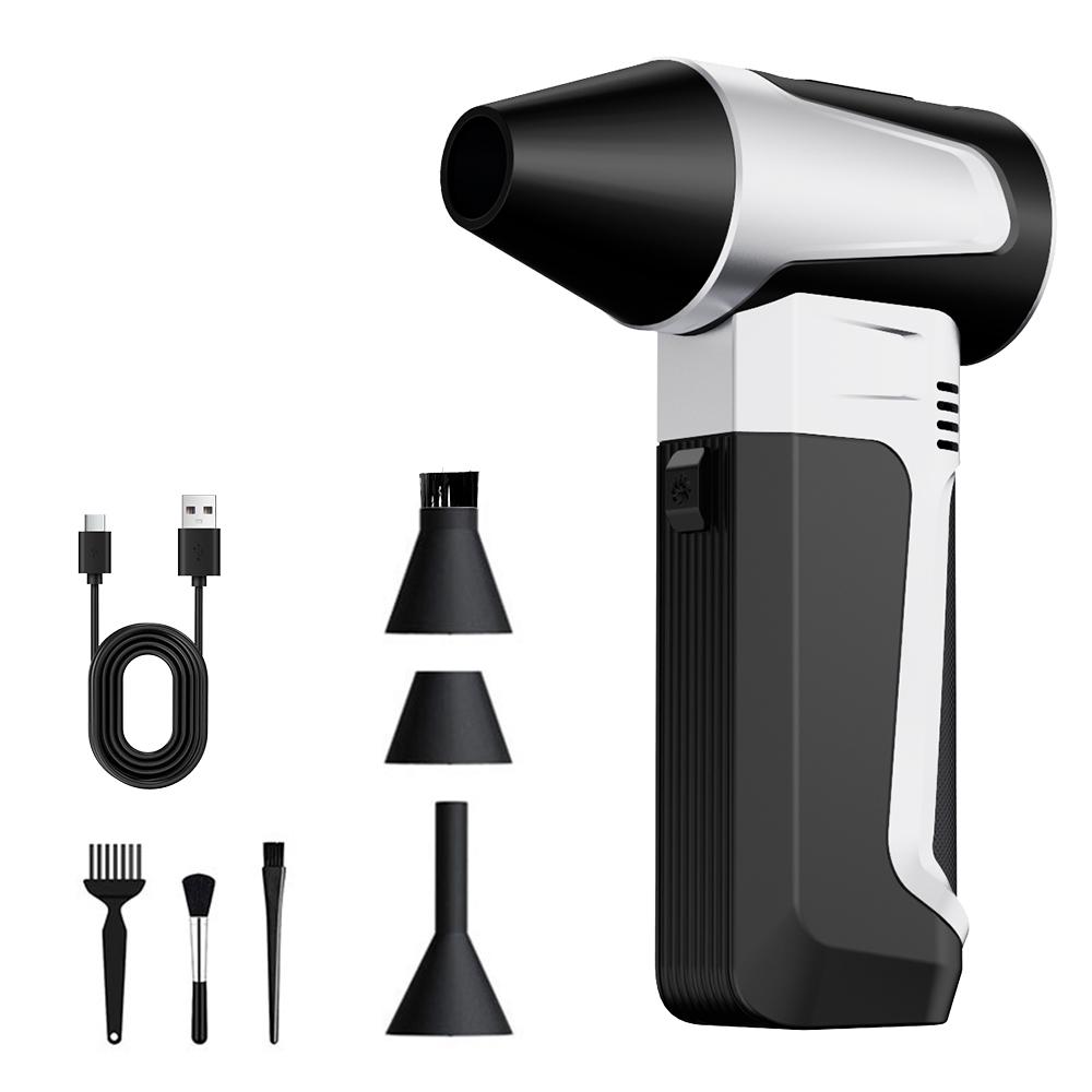 Type-C Charging Turbo Jet Fan 130000RPM Car Fan 5 Outlet Nozzles Portable Blowing Snow Cleaning Blower Tool Electric Air Duster