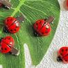 10Pcs Cartoon Ladybird Hair Clip Strong Hold Barrettes Fashion Hair Accessories for Children Girls Women Daily Wear