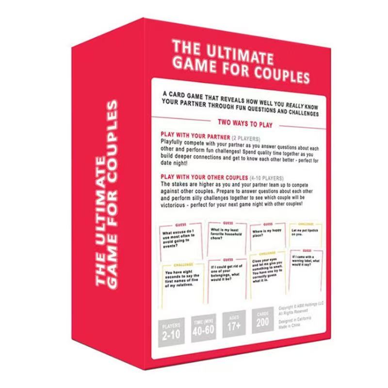 Jeu de société Couple rencontres nuit créatif Couple jeu carte jeu de cartes à gratter