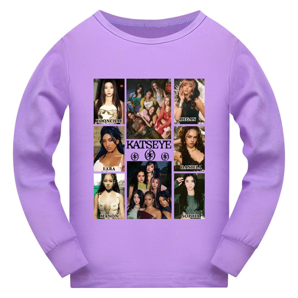 5352 Girls Fashion KATSEYE Print Long Sleeves T-Shirt