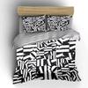 Bold Black and White Text Bedding Set Bedding set (1 duvet cover, 2 pillowcases, duvet not included)