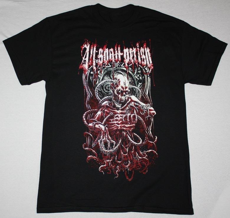 Collection ALL SHALL PERISH Band Short Sleeve S-5XL Cotton Black T Shirt CM668 L