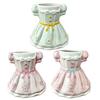 Bow Dress Pencil Cup, Ceramic Desk Organizer, Cute Makeup Brush Holder for Girls Room, Office Gift for Women