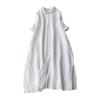 2025 Summer Fashion Plus Size Women's Cotton Linen Mid-Length Lapel Dress - Loose, Simple, and Slimming.