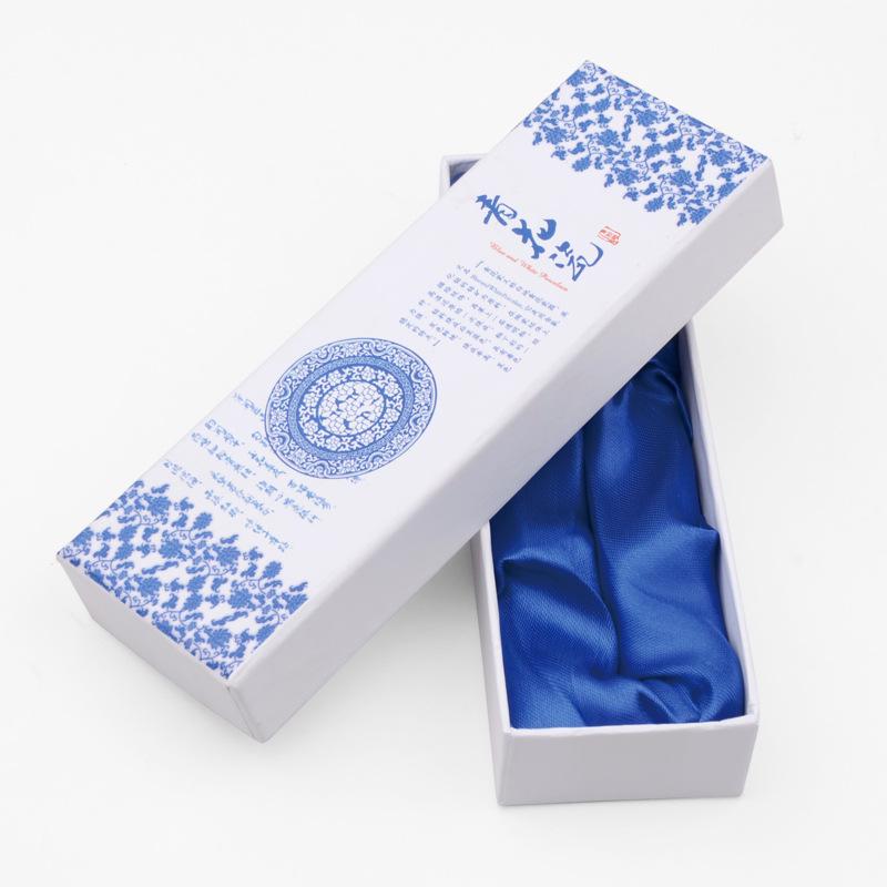 Сине-белая фарфоровая металлическая закладка - Эмаль, Китайский антикварный стиль, Подарочный кулон