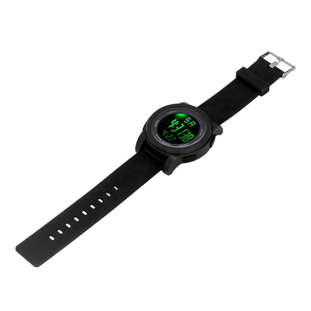 Digitale Sportuhr Multifunktional Große Anzeige Leuchtend 5 Bar Wasserdicht Schwimmuhr zum Laufen Wandern