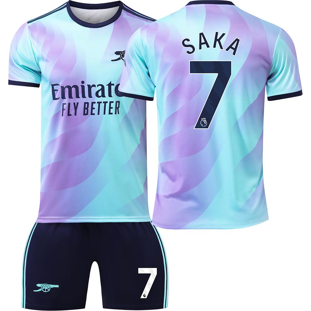 2425 Arsenal Two Guest Jerseys 7 Saca 8 Erdecaux 9 Jesus Children s Adult Jerseys Football Jerseys Set 16