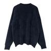Women's Black Mink Cashmere Pullover Sweater - Soft, Cozy & Oversized for Autumn/Winter