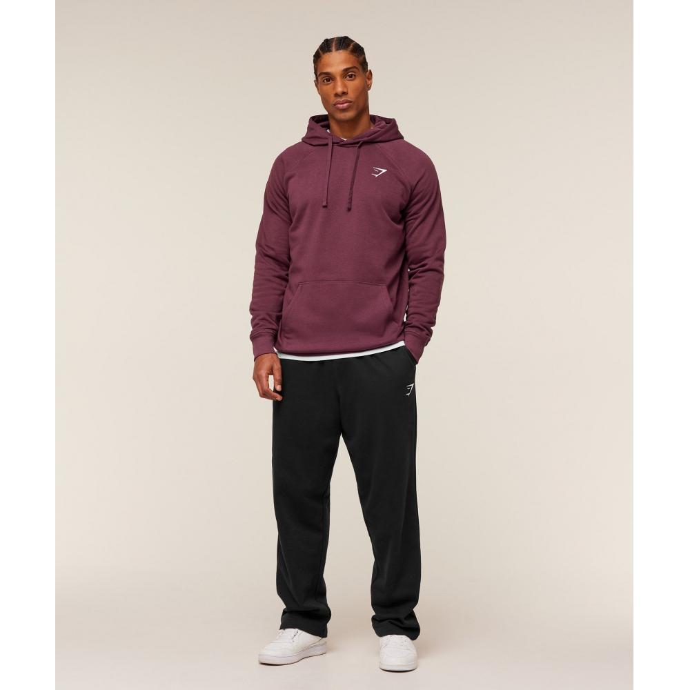 Gymshark Crest Hoodie Gs Impact Burgundy A2a4g Rcf3