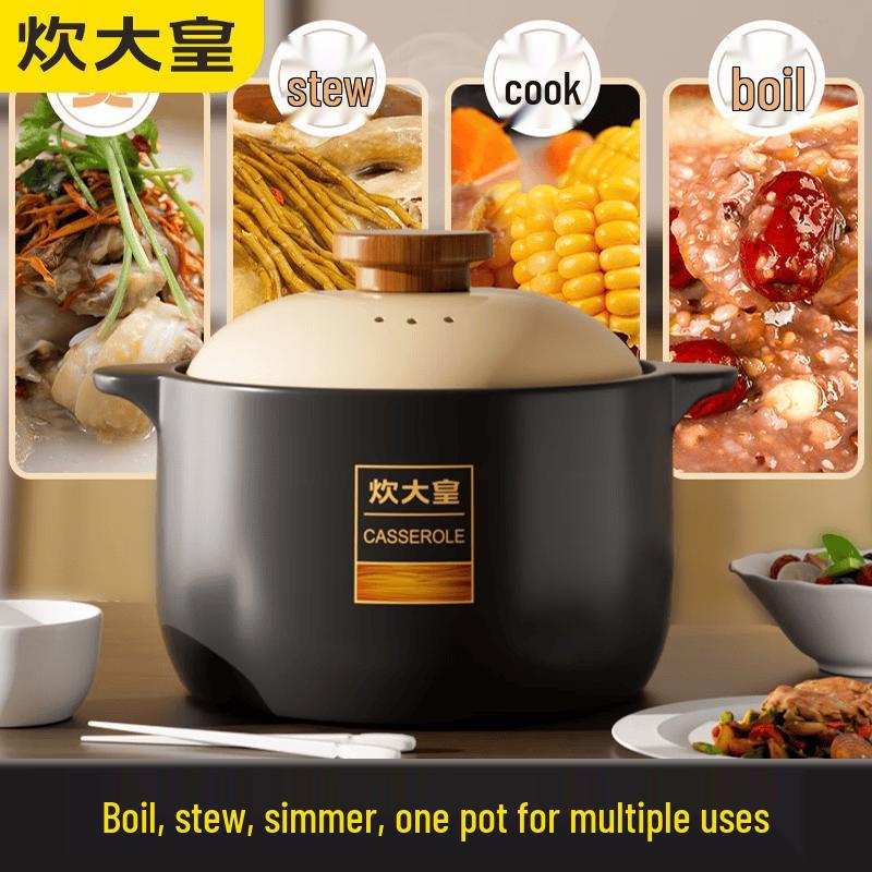 COOKER KING Nordic Style 5L Dry-Burn Resistant Ceramic Stew Pot