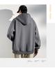 Men's Autumn/Winter 2025 Fleece-Lined Hooded Cardigan Sweatshirt, Heavyweight Casual Jacket for Teen Boys.
