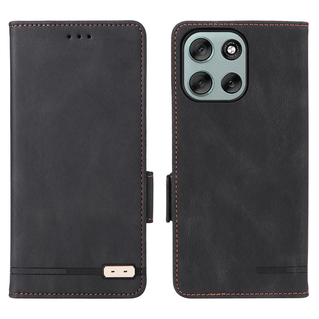 For Motorola Moto G56 5G Deksel Lommebok i Skinn Flip Telefondeksel med Maskinvaredekor