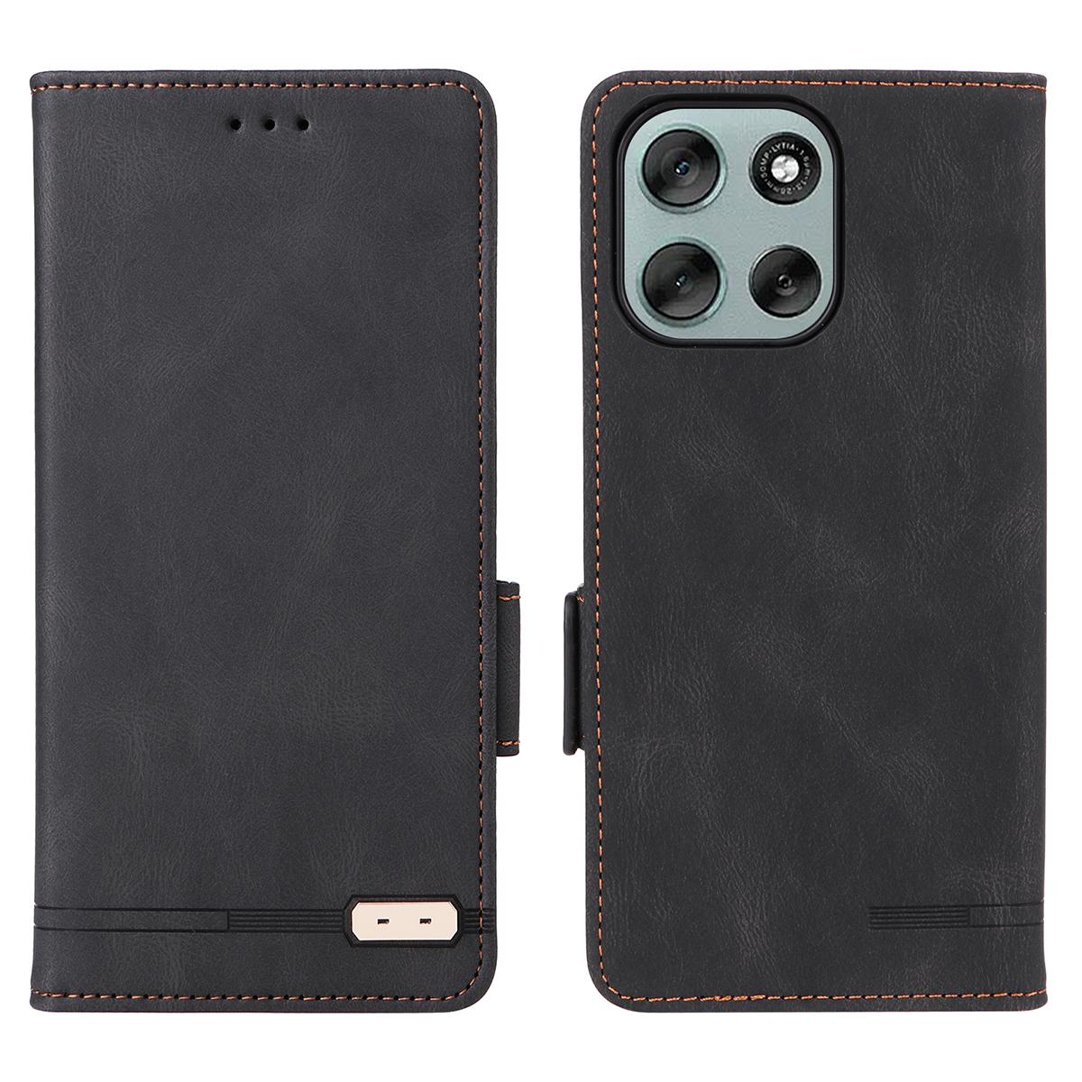 

For Motorola Moto G56 5G Case Leather Wallet Flip Phone Cover with Hardware Decor D