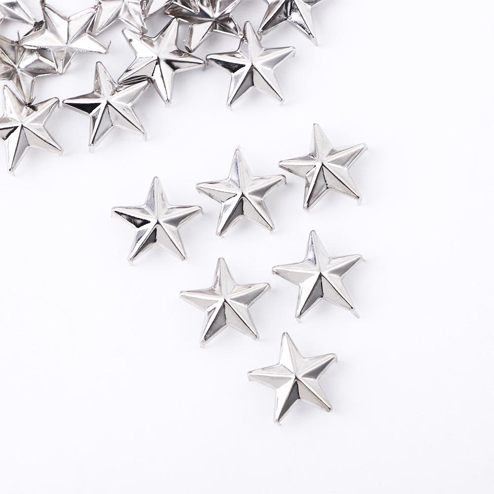Metal Releasable Spikes Spots Nailhead Star Rivets Sewing Decor Garment Supplies DIY Studs