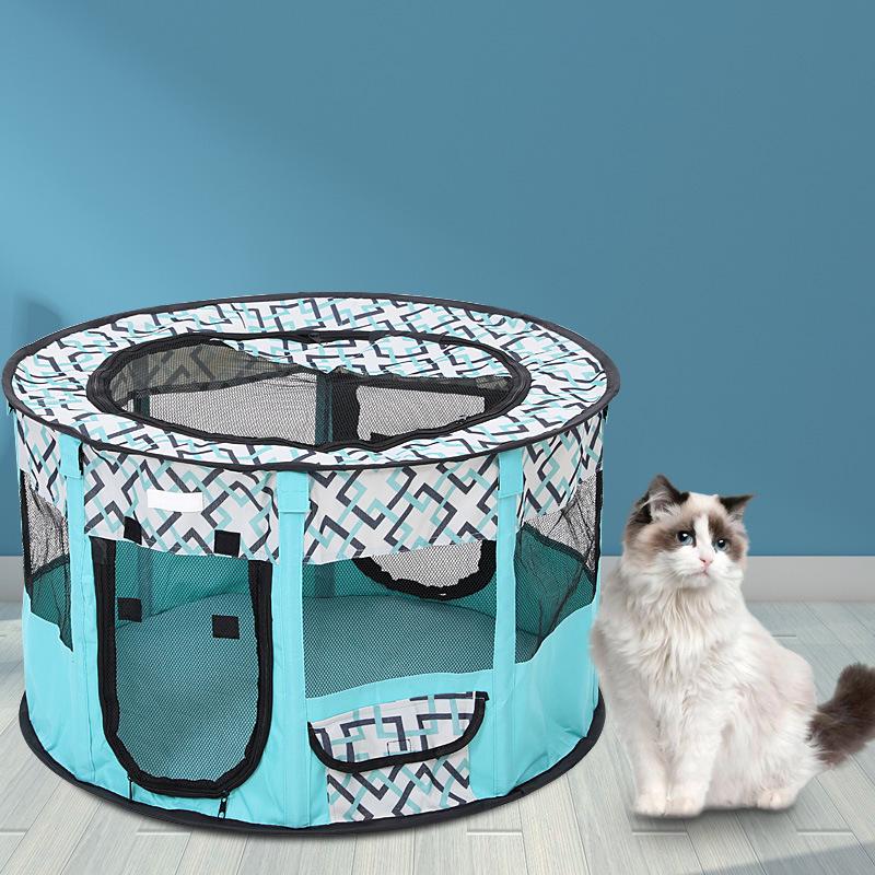 Foldable Pet Whelping Tent: Enclosed Cat Breeding & Dog Cage