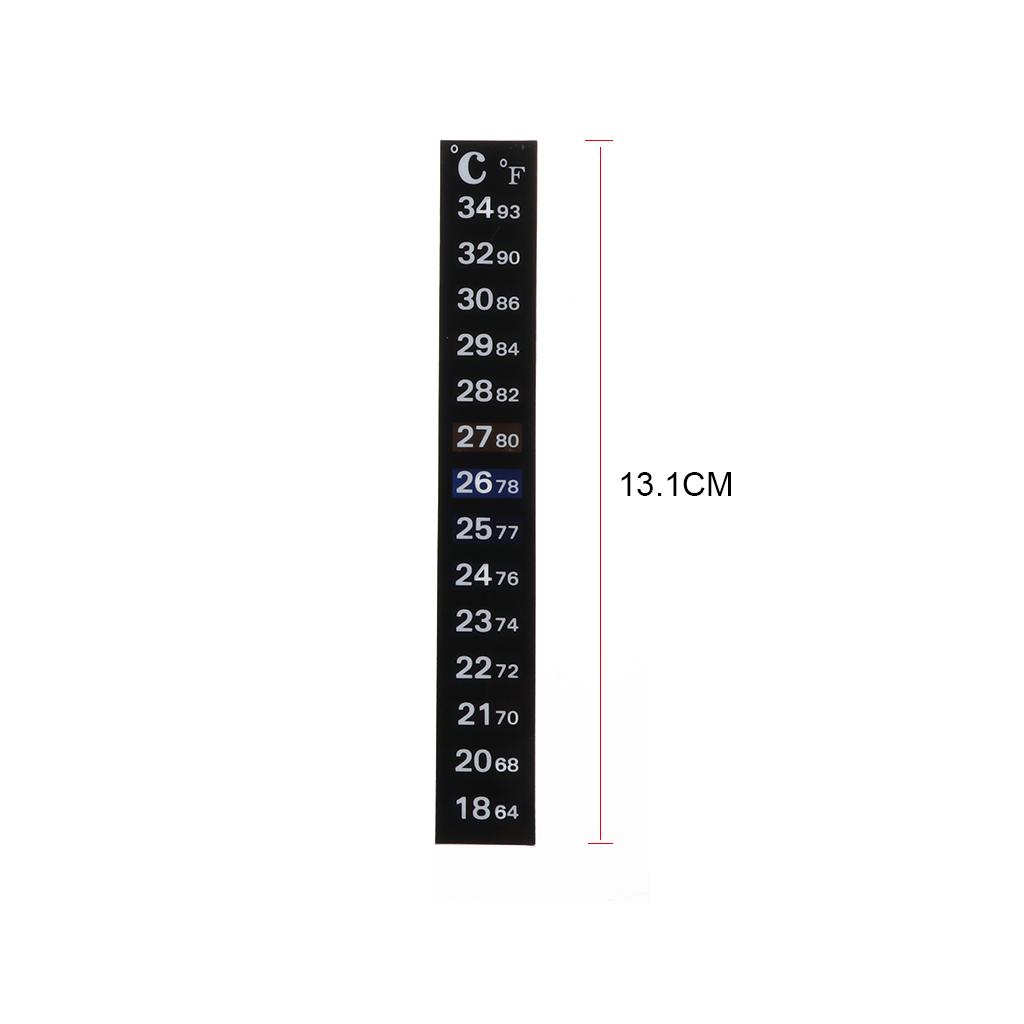 5 Stück Vertikaler Digitaler Temperaturanzeige Thermometer Streifen Aufkleber Haushalt