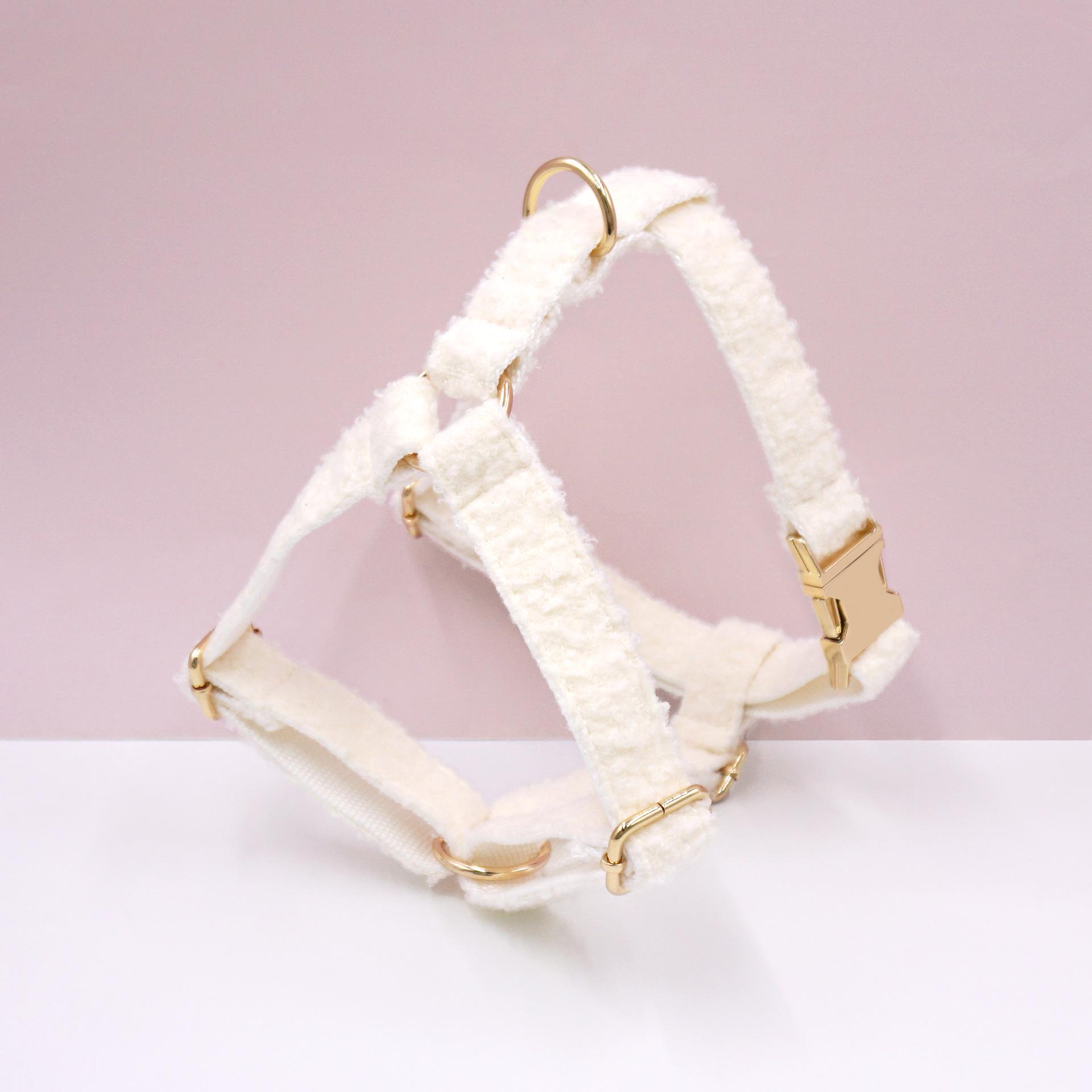 

Комплект поводка и ошейника из плюшевого флиса для собак малых и средних пород XL