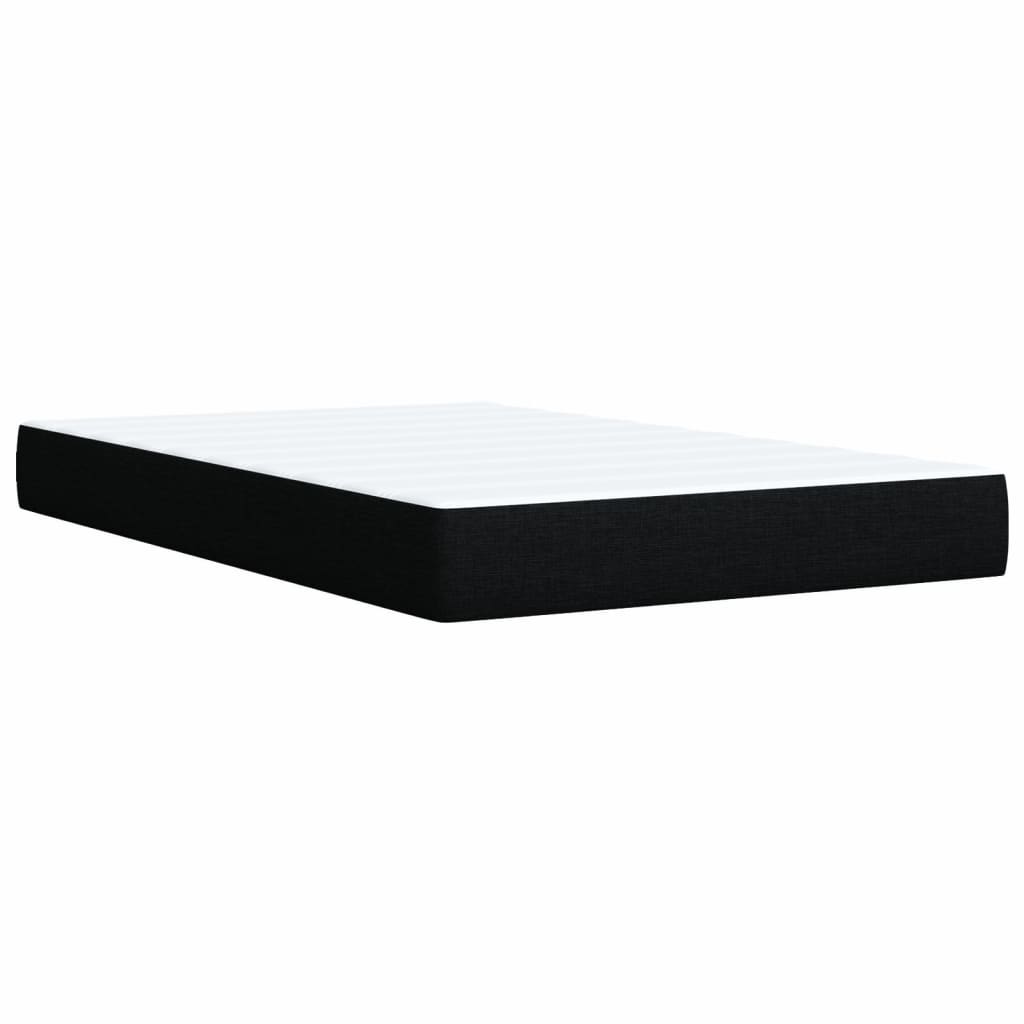 Vidaxl Continental Bed With Mattress, Black, 120X190 Cm, Fabric