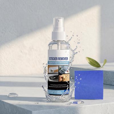 Sticker Remover Spray 100ml - Effective Adhesive Remover for Glass, Plastic and Car Paint, Easy Decal Sticker Removal