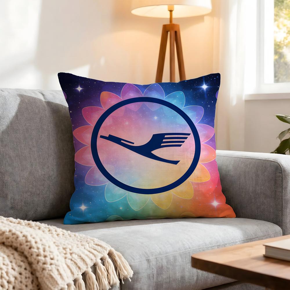 Brand Lufthansa Cushion Cover 1Pcs Decorative Covers Soft Cushion Case For Sofa Couch Decor 40X40 45X45 Pillowcases