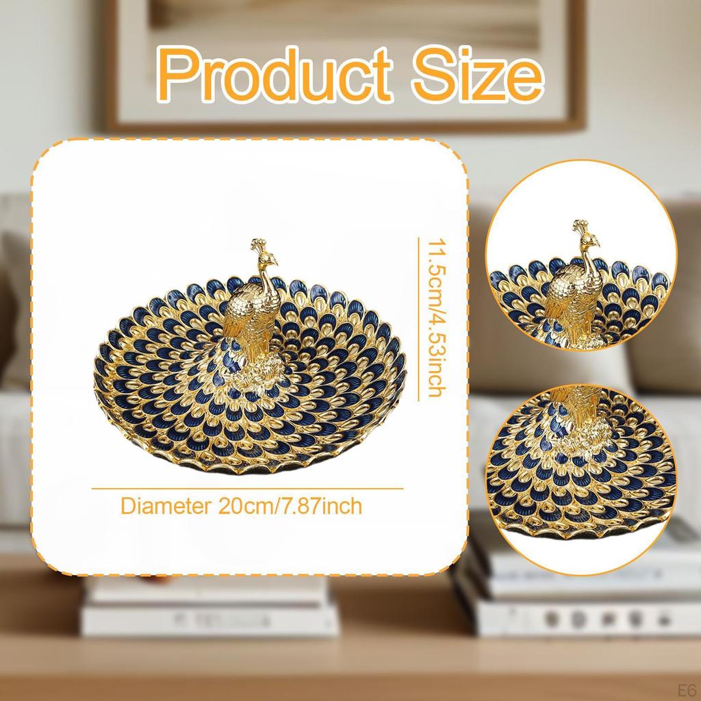 Cosmetic Tray for Vanity Storage And Serving Fruit Dish Dresser Desk