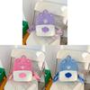 Plush Embroidered Heart Bear Backpack For Students With Durable Nylon Material And Spacious Design