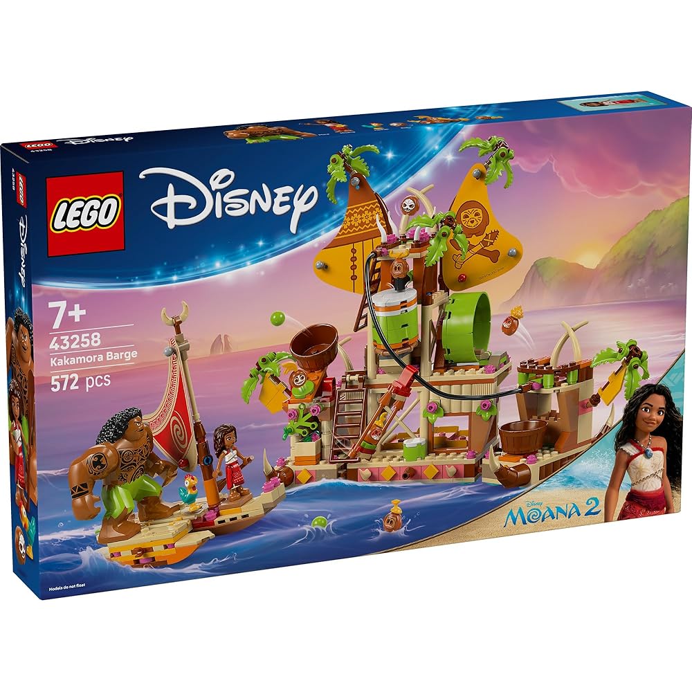 LEGO Disney Princess Kakamoora's Ship Building Toy Set for Kids Ages 7-9 with Figures and Blocks 43258