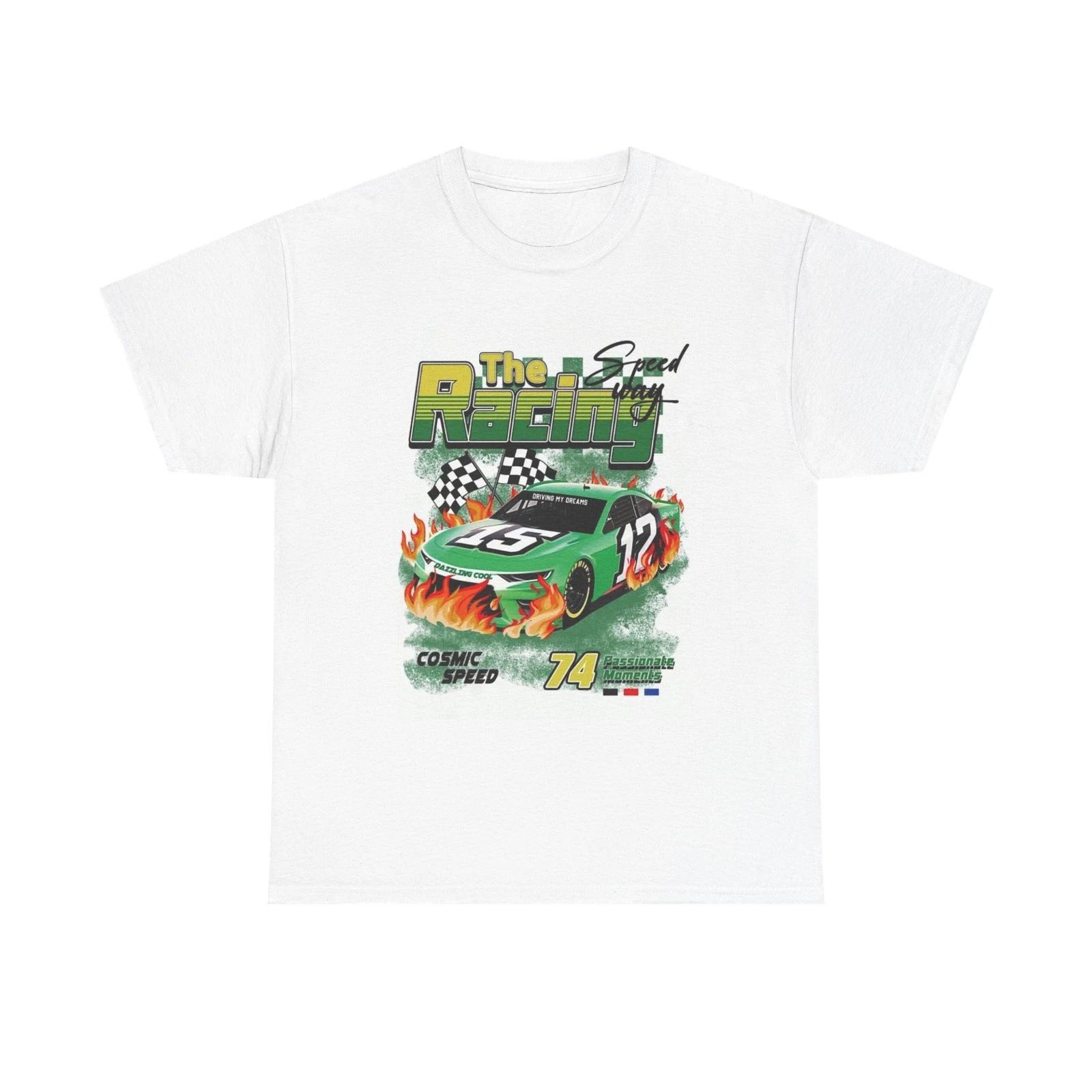Racing T Shirt Nascar Graphic T Shirt Adult NEW Unisex Heavy Cotton Tee 4XL