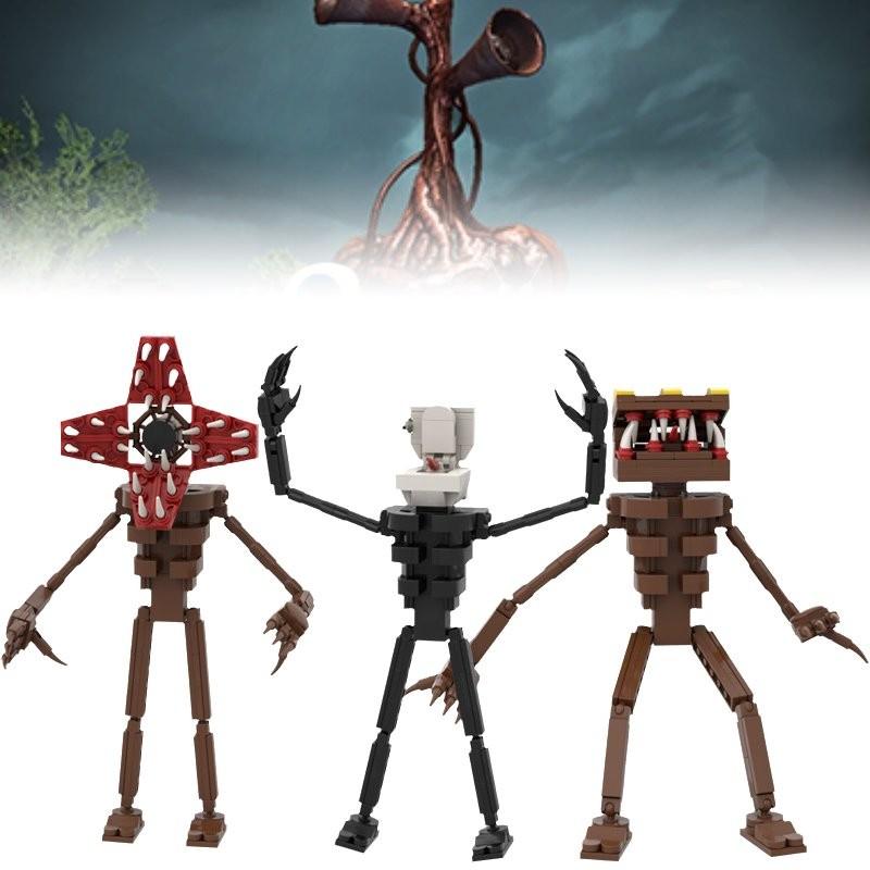 Head Awakening Siren Monster Assembling Building Blocks Toys Tabletop Decoration