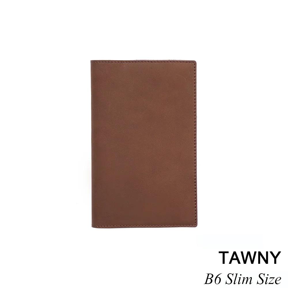 Nachfüllbares Leder A5/ B6 Slim/ A6 Notizbuch Journale Handgemachte Leder Tagebuchhülle mit 88 Blatt Papier für Schule Büro Schreiben
