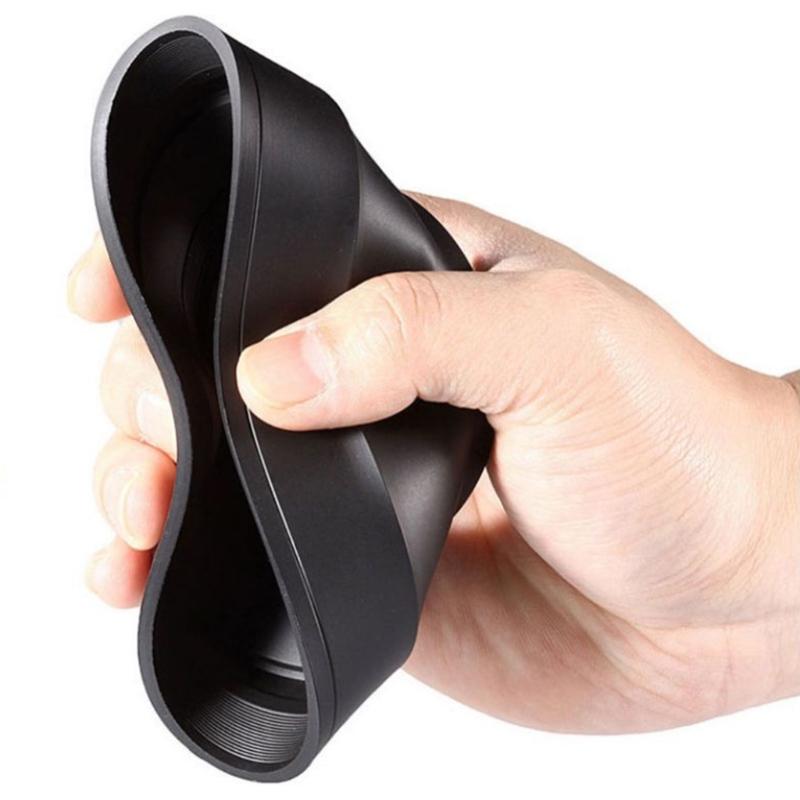 49mm Rubber Camera Lens Hood Set/2pcs Collapsible Designs Reduce Glare and Flares Improve Photography and Video