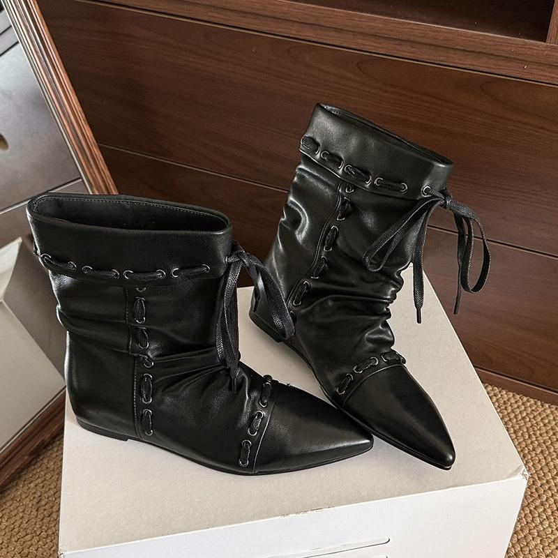 Fashion Retro 2025 New Pointed Toe Boots Suede Premium Western Boots