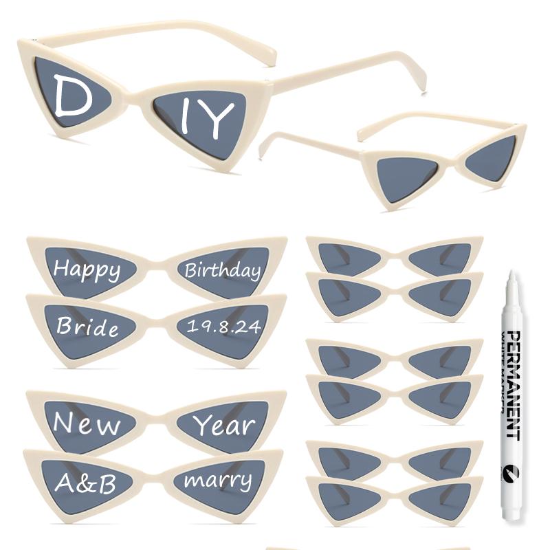 Vintage Cat Eye Sunglasses Women New Stylish Metal Rim Solid Color Casual Shades Trendy Retro Brand Design Sun Glasses