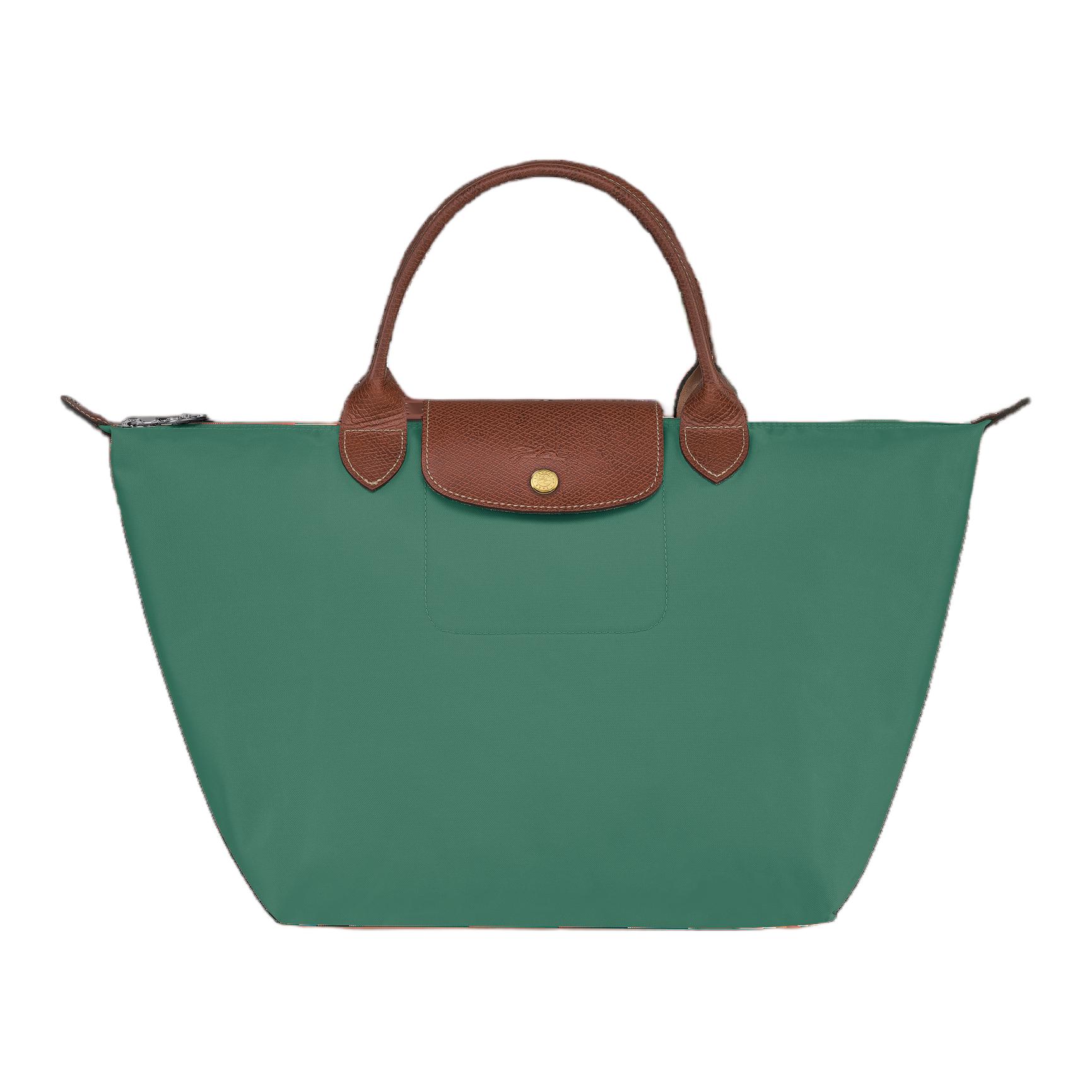 

Longchamp Le Pliage Origina 30 Short Handle Snap Zipper Closure Nylon Canvas With Leather Trim Dumpling Tote Bag Medium Women tote bags 1623089P84 Basic Set (Bag)