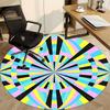 1PC Kaleidoscope Pattern Office Round Rug, Non slip, Soft and Durable Office Rug for Interior Decoration, Perfect for Office