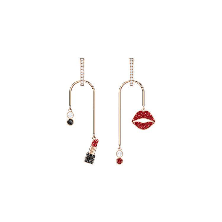 Swarovski Mine Fiery Red Lip Fashion Lipstick Earrings Women earrings 5447857 Red