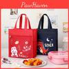 Kids Portable Canvas Lunch Box With Material For School And Outdoor Use